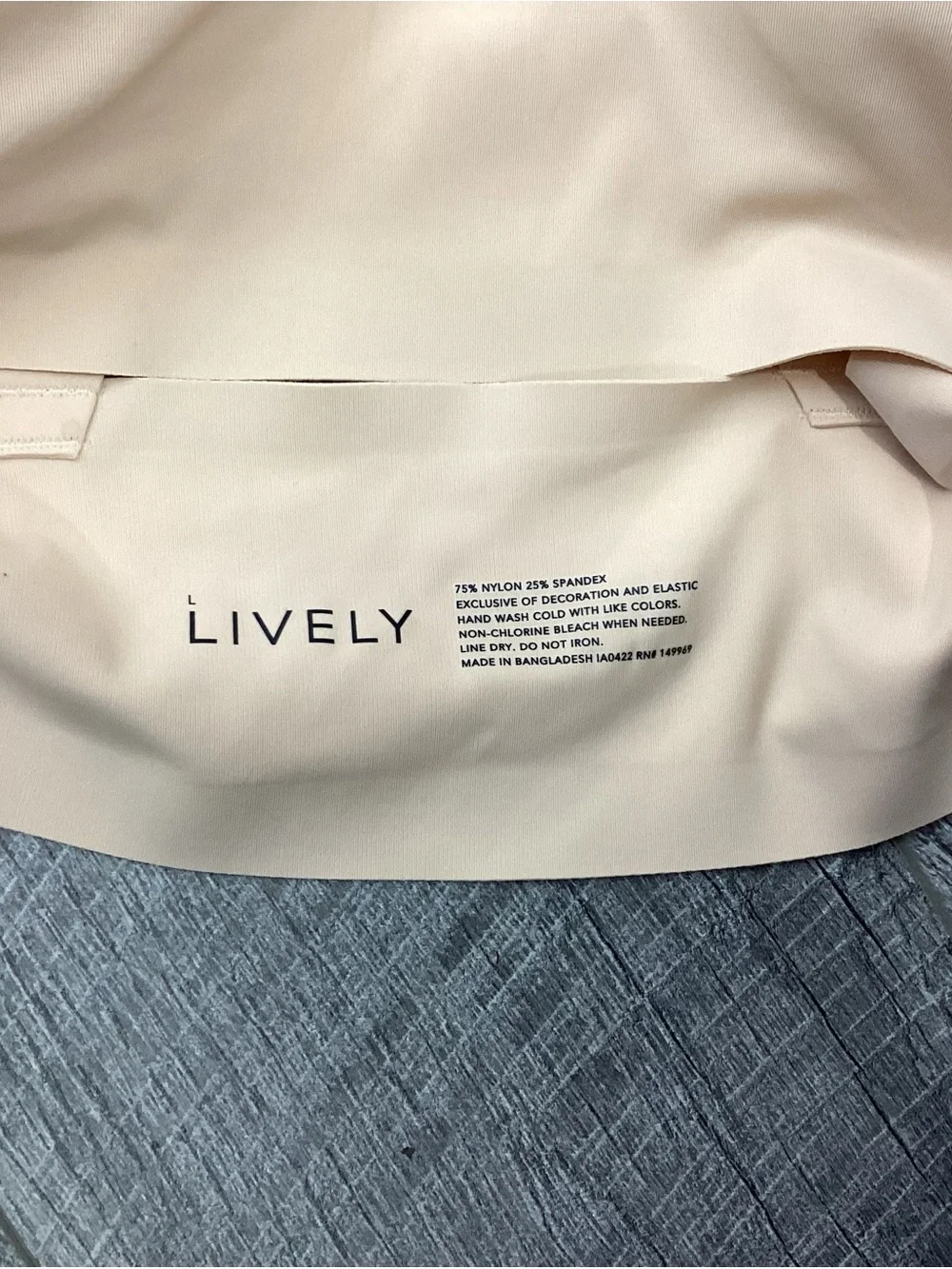 Lively Crossback Bralette Seamless Size Large
